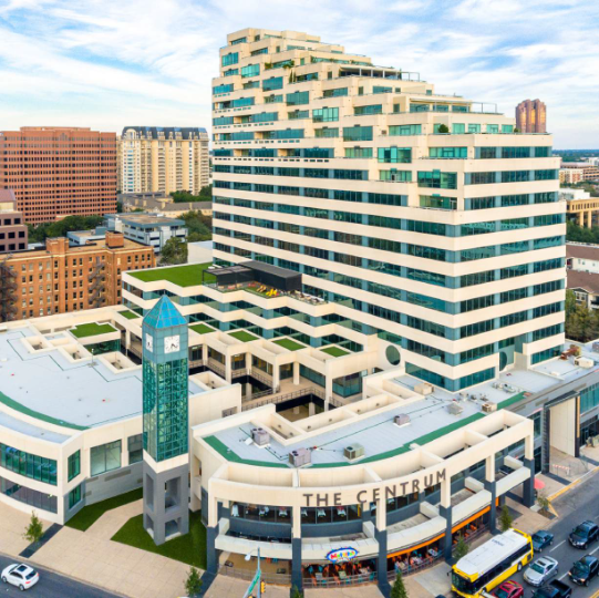 Exterior shot of The Centrum in Dallas