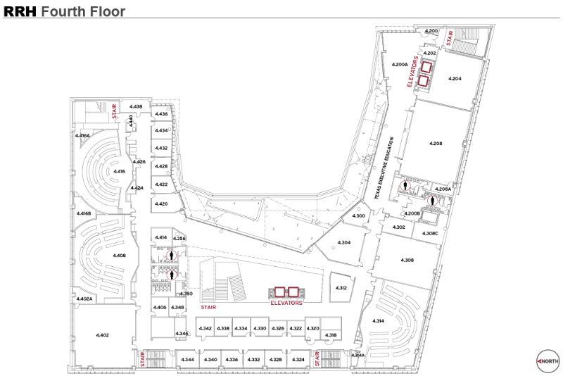 Map of RRH building fourth floor
